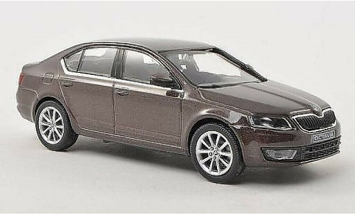Skoda Octavia Base 1/43 Abrex III bruin 2013 modelauto
