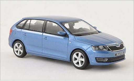 Skoda Rapid Spaceback ACE 1/43 Abrex Spaceback metallic blauw 2013 modelauto