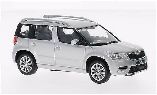 Skoda Yeti Base 1/43 Abrex metallic grijs 2013 modelauto