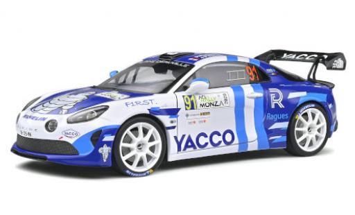 Modelauto Alpine A110 rgt Rally No.91 Rally WM Rally Monza 2020 P.Ragues/J.Pesenti 1/18 Solido