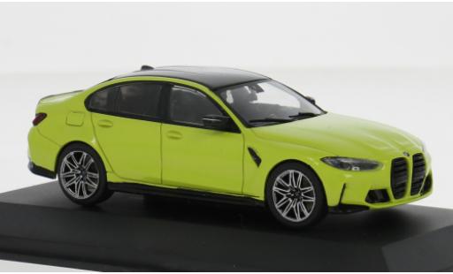 Modelauto Bmw M3 berline (G80) geel 1/43 Solido