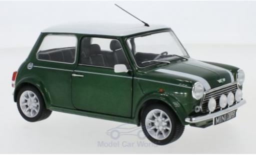 Modelauto Mini Cooper Base 1.3i Sport Pack metallic groen/wit 1997 1/18 Solido