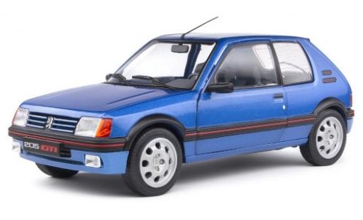 Modelauto Peugeot 205 GTI 1.9 metallic blauw 1988 1/18 Solido