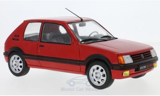 Modelauto Peugeot 205 GTI 1.9 rood 1988 1/18 Solido