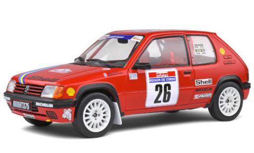 Modelauto Peugeot 205 Rallye Rally PTS No.26 Talbot Sport Rally WM Rally Tour de Corse 1990 H.Devin/F.Viste 1/18 Solido