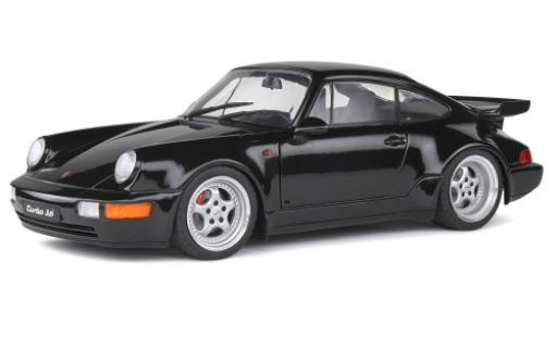 Modelauto Porsche 911 Turbo 3.6 zwart 1990 1/18 Solido