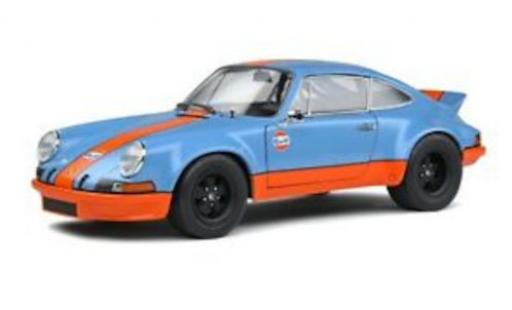 Modelauto Porsche 911 RSR blauw/oranje Gulf 1973 1/18 Solido