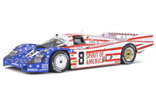 Modelauto Porsche 956 1986 LH RHD No.8 Joest Racing Spirit of America 24h Le Mans G.Follmer/J.Morton/K.Miller 1/18 Solido