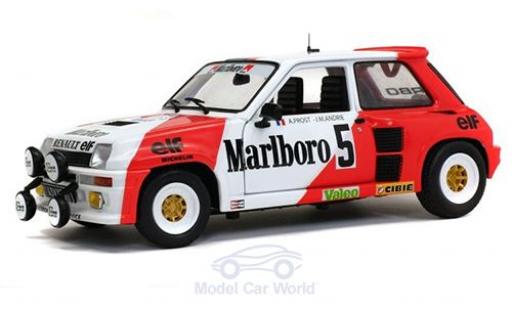 Modelauto Renault 5 Turbo No. Marlboro Rally du Var 1982 met Decals A.Prost/J-M.Andrie 1/18 Solido