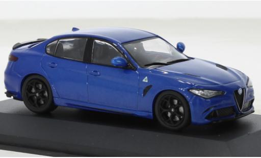 Modelauto Alfa Romeo Giulia quadrifoglio metallic blauw 2019 1/43 Solido