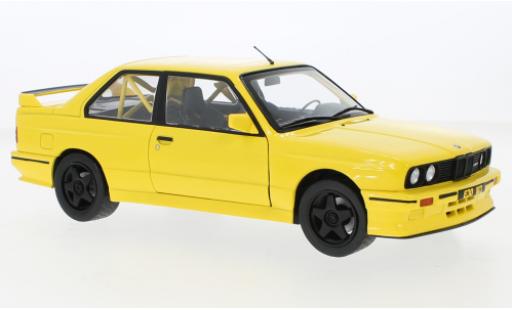 Modelauto Bmw M3 coupe (E30) geel 1990 1/18 Solido