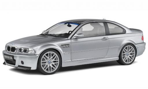 Modelauto Bmw M3 CSL (E46) grijs 2003 1/18 Solido