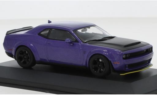 Modelauto Dodge Challenger Demon SRT V8 6.2 metallic lila/zwart 2018 1/43 Solido