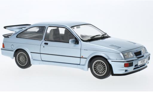 Modelauto Ford Sierra RS 500 Cosworth metallic blauw RHD 1987 1/18 Solido