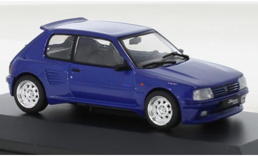 Modelauto Peugeot 205 Dimma GTI metallic blauw 1989 1/43 Solido