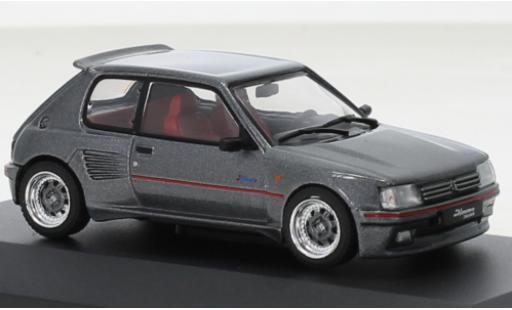 Modelauto Peugeot 205 Dimma GTI metallic grijs 1989 1/43 Solido