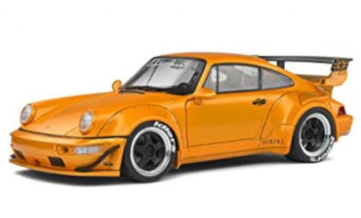 Modelauto Porsche 911 RWB (964) metallic oranje HIBIKI 2016 1/18 Solido