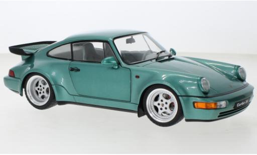 Modelauto Porsche 911 Turbo metallic groen 1991 1/18 Solido