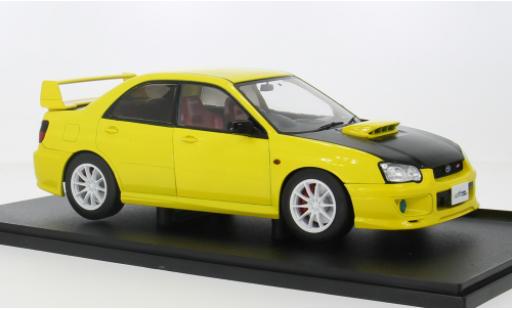 Modelauto Subaru Impreza STI WRX geel/zwart 1/18 Solido