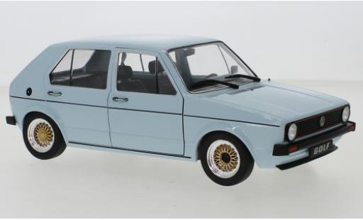 Modelauto Volkswagen Golf Base I Custom blauw 1/18 Solido