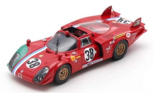 Modelauto Alfa Romeo 33.2 prototipo /2 No.38 24h Le Mans 1969 G.Gosselin/C.Bourgoignie 1/43 Spark