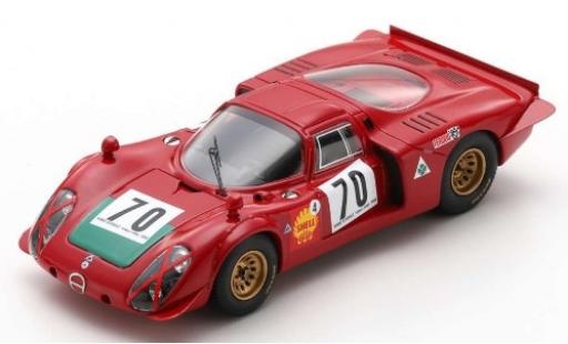 Modelauto Alfa Romeo 33.2 prototipo Tipo 33/2 No.70 Autodelta Ronde Cevenole 1969 I.Giunti 1/43 Spark