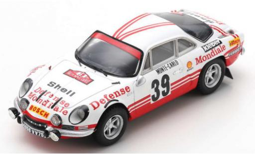 Modelauto Alpine A110 rallye No.39 Defense Mondiale Rally Monte Carlo 1973 C.Ballot-Lena/J.C.Morenas 1/43 Spark