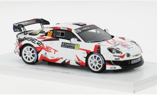 Modelauto Alpine A110 rgt Rally No.60 Chazel Technologie Course Rally WM Rally Monte Carlo 2024 1/43 Spark