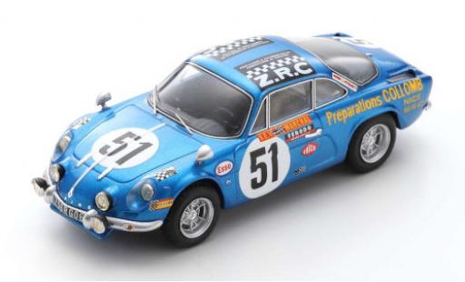 Modelauto Alpine A110 rallye Renault No.51 24h Le Mans 1968 B.Collomb/F.Lacarreau 1/43 Spark