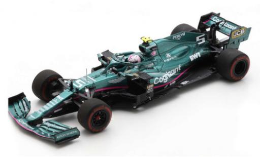Modelauto Aston Martin AMR21 f1 1 No.5 Cognizant Team Cognizant formule 1 GP Azerbaijan 2021 met Pit Board S.Vettel 1/43 Spark