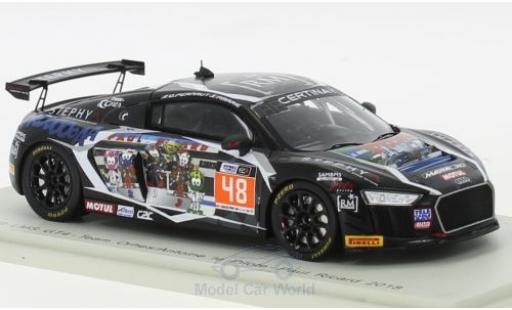 Modelauto Audi R8 lms GT4 No.48 Team Orhes/Antoine le Pilote Paul Ricard 2018 O.Pernaut/P.Marie 1/43 Spark