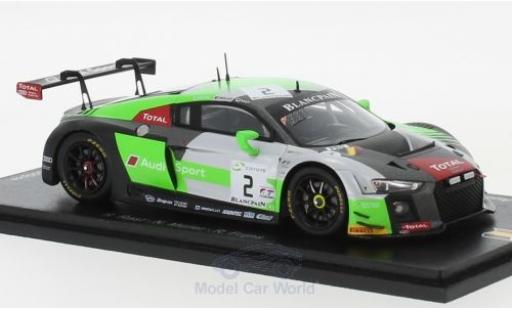 Modelauto Audi R8 lms No.2 Sport Team WRT 24h Spa 2018 R.Rast/N.M&Atilde;&frac14;ller/R.Frijns 1/43 Spark