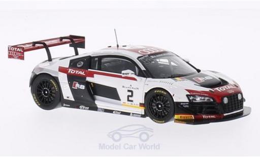 Modelauto Audi R8 lms Ultra No.2 Belgian Club Team 24h Spa 2014 M.F&Atilde;&curren;ssler/A.Lotterer/B.Treluyer 1/43 Spark