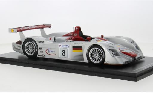 Modelauto Audi R8 LMP course No.8 24h Le Mans 2000 1/18 Spark
