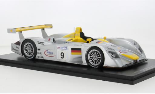 Modelauto Audi R8 LMP course No.9 24h Le Mans 2000 1/18 Spark