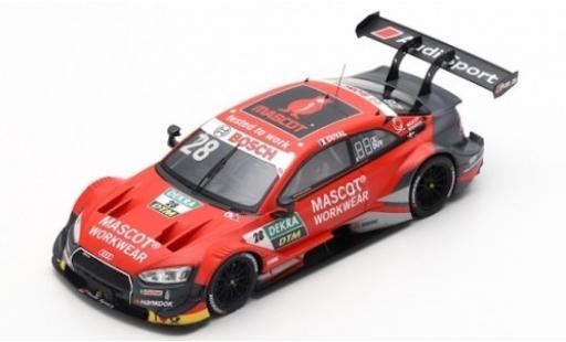 Modelauto Audi RS5 dtm RS 5 No.28 Sport Team Phoenix Mascot Workwear 2019 L.Duval 1/43 Spark