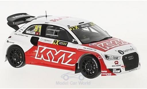Modelauto Audi S1 rallycross EKS RX quattro No.51 Rally-Cross Rally Frankreich 2017 N.M&Atilde;&frac14;ller 1/43 Spark