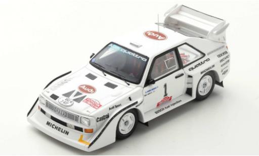 Modelauto Audi Sport Quattro s1 e2 No.1 Rally Olympus 1985 H.Mikkola/A.Hertz 1/43 Spark