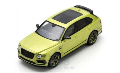 Modelauto Bentley Bentayga course Pikes Peak beperkt Edition metallic groen 2018 by Mulliner 1/43 Spark