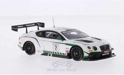 Modelauto Bentley Continental course GT3 No.7 M-Sport 24h Spa 2015 G.Smith/A.Meyrick/S.Kane 1/43 Spark