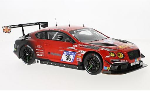 Modelauto Bentley Continental course GT3 RHD No.36 Team ABT 24h N&Atilde;&frac14;rburgring 2017 S.Kane/G.Smith/M.Soulet 1/43 Spark