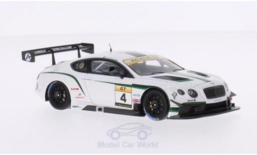 Modelauto Bentley Continental course GT3 RHD No.4 Absolute Racing GT Cup GP Macau 2014 J-K.Vernay 1/43 Spark