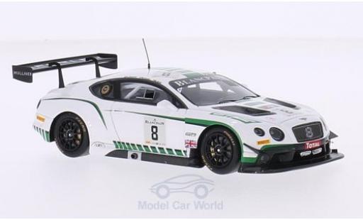 Modelauto Bentley Continental course GT3 RHD No.8 M-Sport 24h Spa 2015 M.Buhk/M.Soulet/A.Soucek 1/43 Spark