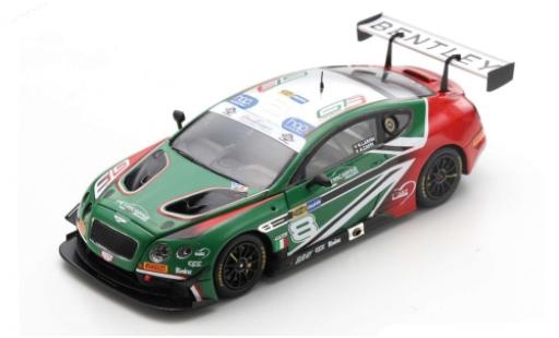 Modelauto Bentley Continental course GT3 RHD No.8 Petri Corse Motorsport GT Italian Championship Mugello 2018 N.Larini/A.Caffi 1/43 Spark