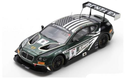 Modelauto Bentley Continental course GT3 RHD No.9 K-Pax Racing 8h Kalifornien 2018 B.Sellers/A.Parente/R.Baptista 1/43 Spark