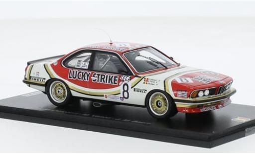 Modelauto Bmw 635 CSi No.8 Lucky Strike 24h Spa 1983 1/43 Spark