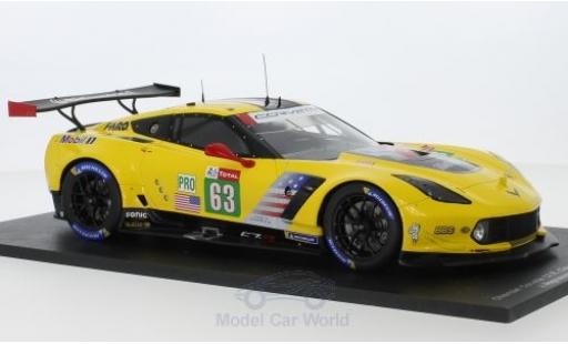 Modelauto Chevrolet Corvette Racing (.R) C7.R No.63 24h Le Mans 2018 J.Magnussen/A.Garcia/M.Rockenfeller 1/43 Spark