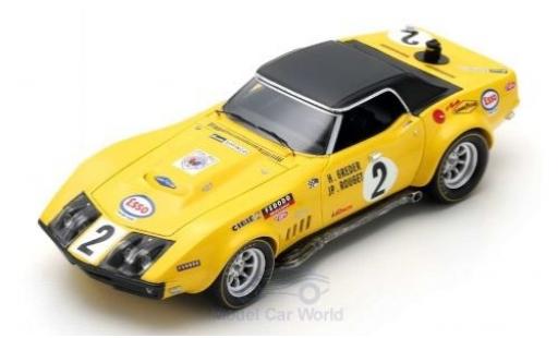 Modelauto Chevrolet Corvette course No.2 24h Le Mans 1970 H.Greder/J.P.Roodt 1/43 Spark