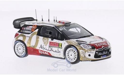 Modelauto DS Automobiles DS3 WRC Citroen No.12 Citroen Total Abu Dhabi WRT Total Rally Monte-Carlo 2015 M.Ostberg/J.Andersson 1/43 Spark