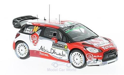 Modelauto DS Automobiles DS3 WRC Citroen No.14 Citroen Total Abu Dhabi WRT Rally Monte Carlo 2017 C.Breen/S.Martin 1/43 Spark